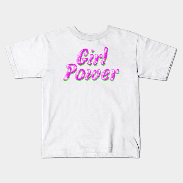 Girl Power with Glitter Kids T-Shirt by MamaODea